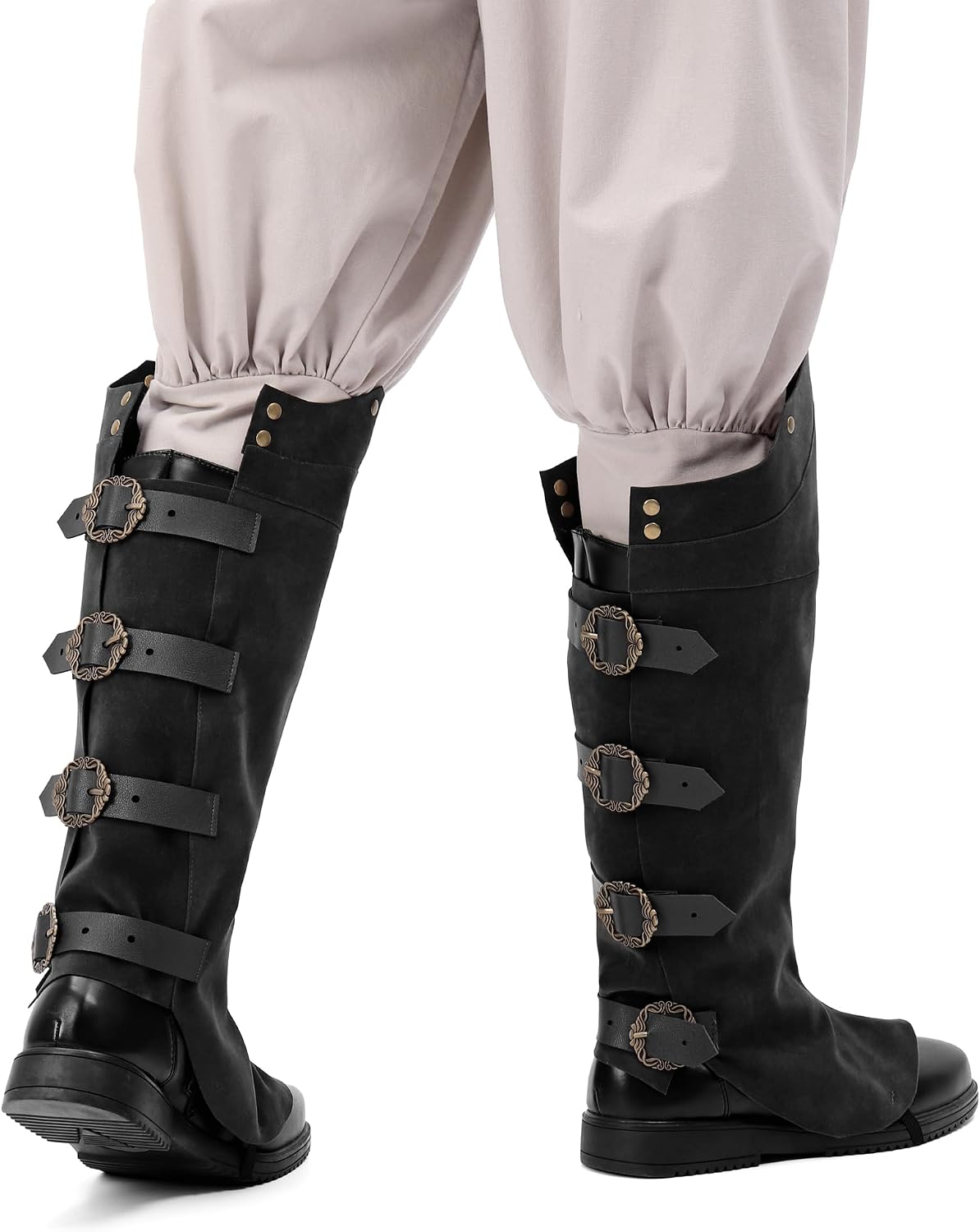 DAZCOS Mens Medieval Boots Cover Renaissance Pirate Foot Covers Steampunk Leg Gaiters for LAPR