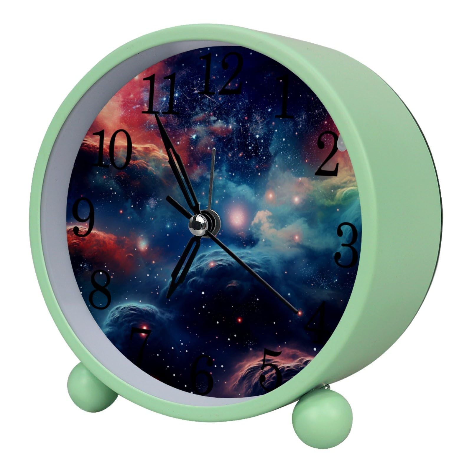etoenbrc Battery Operated Clock Slient Plastic Table Clock Battery Operated Bedside Alarm Clock with Light for Bedroom Living Room(Color165)