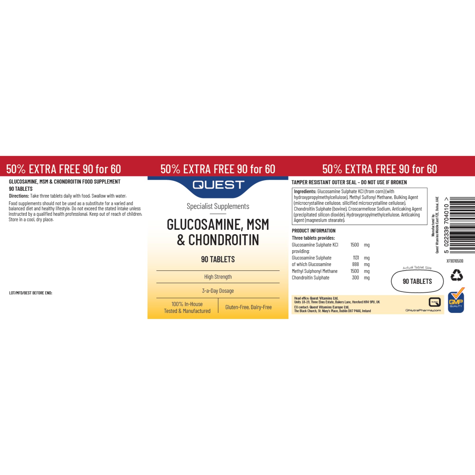 Quest Glucosamine/MSM/Chondroitin