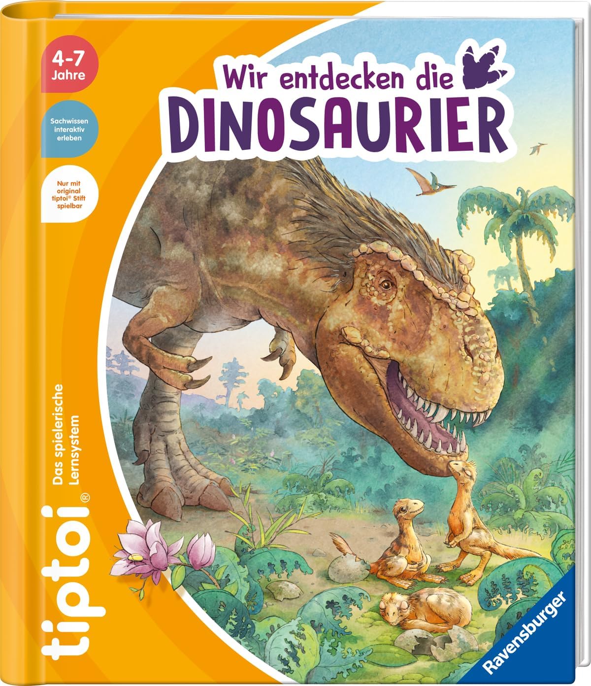 Ravensburger tiptoi ® zestaw książek | Moje duże szkło świata + ekspedycja wiedzy: dinozaury + mapa świata dla dzieci - kraje, zwierzęta, kontynenty