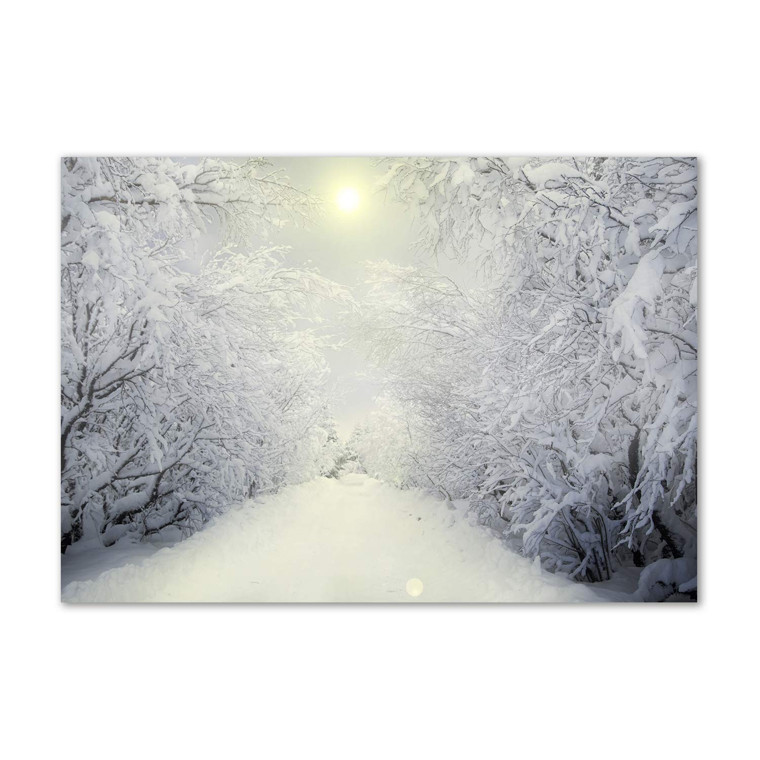 Tableau en verre acrylique forêt d'hiver pour décoration murale