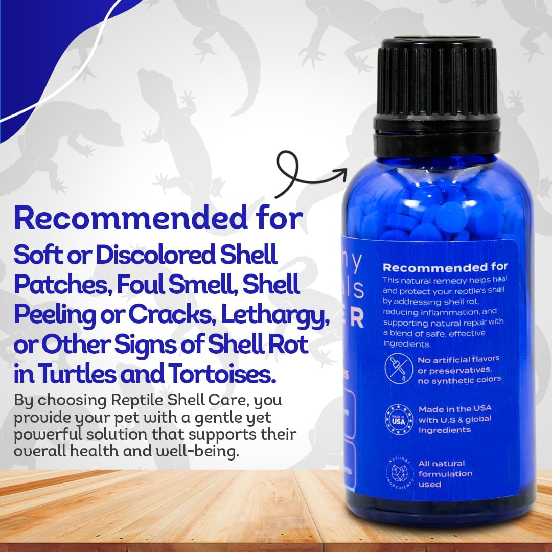HealthyAnimals4Ever HA4E - Reptile Shell Care - Natural Support for Shell Rot, Tissue Repair & Healthy Shell Growth - Safe Homeopathic Formula - 300 Tablets