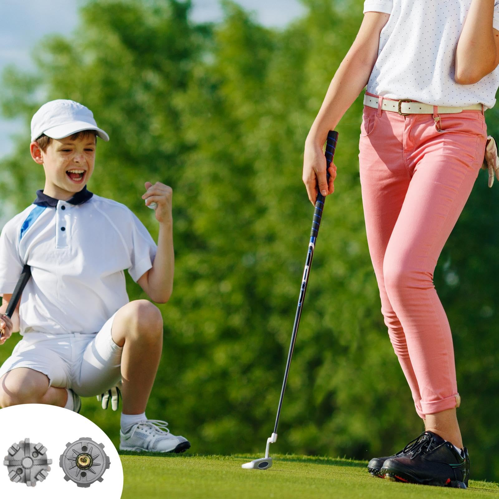 Fácil instalación de Tacos para Zapatos de Golf, Tacos de Repuesto para Zapatos de Golf |Impulso optimizado 14 Piezas de Tacos para Zapatos de Golf | fijación de Tornillo para Clavos de protección