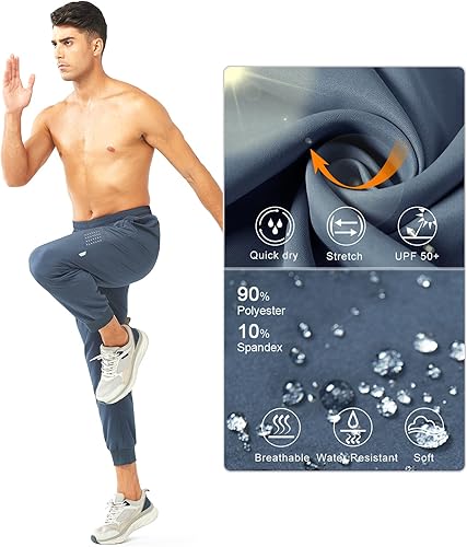 Miniatura 5 de NORTHYARD Men's Athletic Running Pants Lightweight Workout Joggers Quick Dry Gym Sweatpants Active Sports Track Training