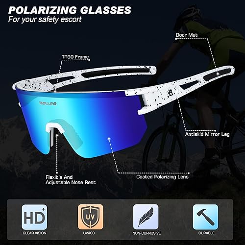 Miniatura 3 de Polarized Sports Sunglasses,UV400 Protection Outdoor Glasses for Men Women Youth Baseball Cycling Running Driving Golf