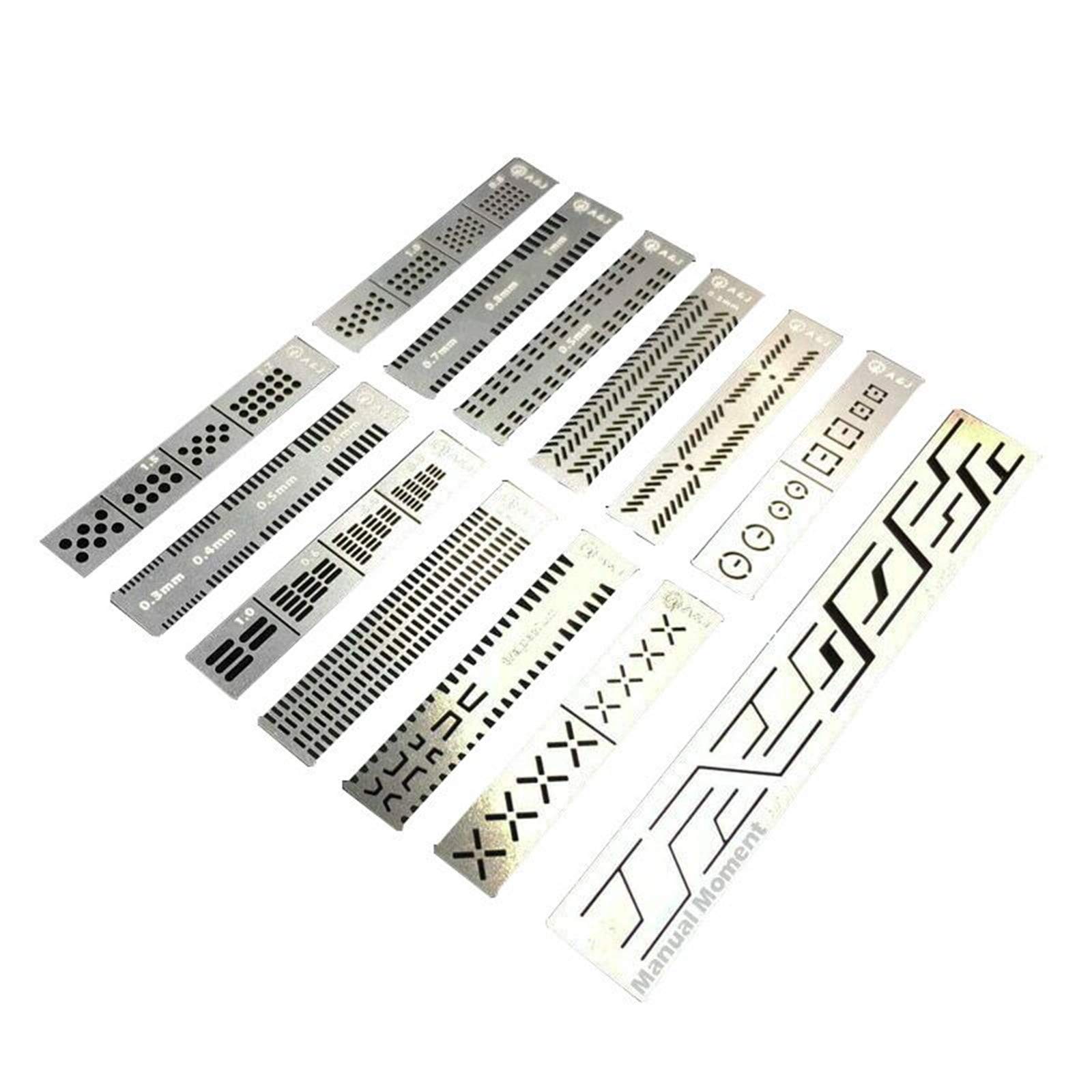 Hobby Model Craft Gundam Tool Carving Auxiliary Ruler Stainless Steel Drill Hole Detail Maker Scribe line