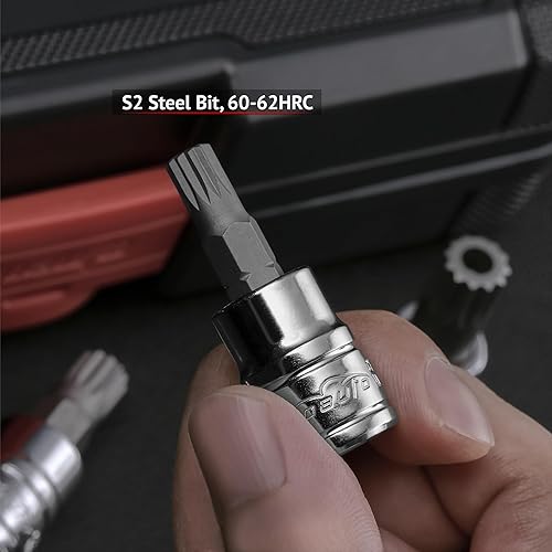 Miniatura 4 de EPAuto Juego de llaves de vaso de 10 piezas XZN Triple Square Spline