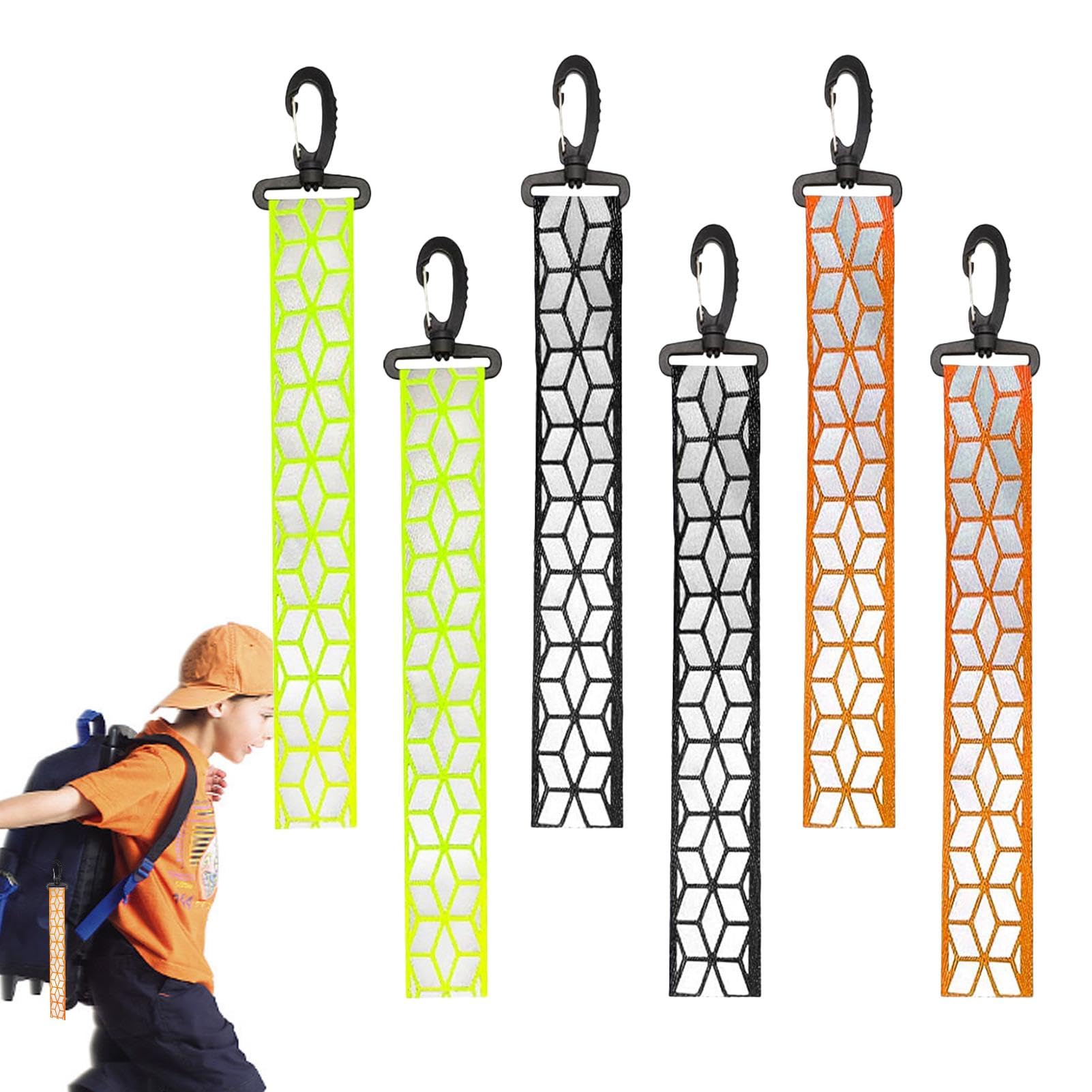 Multipurpose Reflector Tags - 6 Pack Reflective Keychain Backpack School Bag Adult Kids Dog Protective Reflective Keychain Reflective Pendant Ref