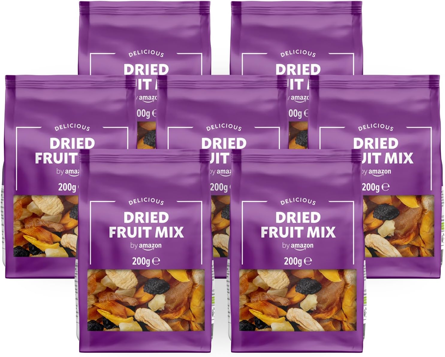 by Amazon Dried Fruit Mix, 1400gms (7 Packs of 200g) Amazon.co.uk Grocery