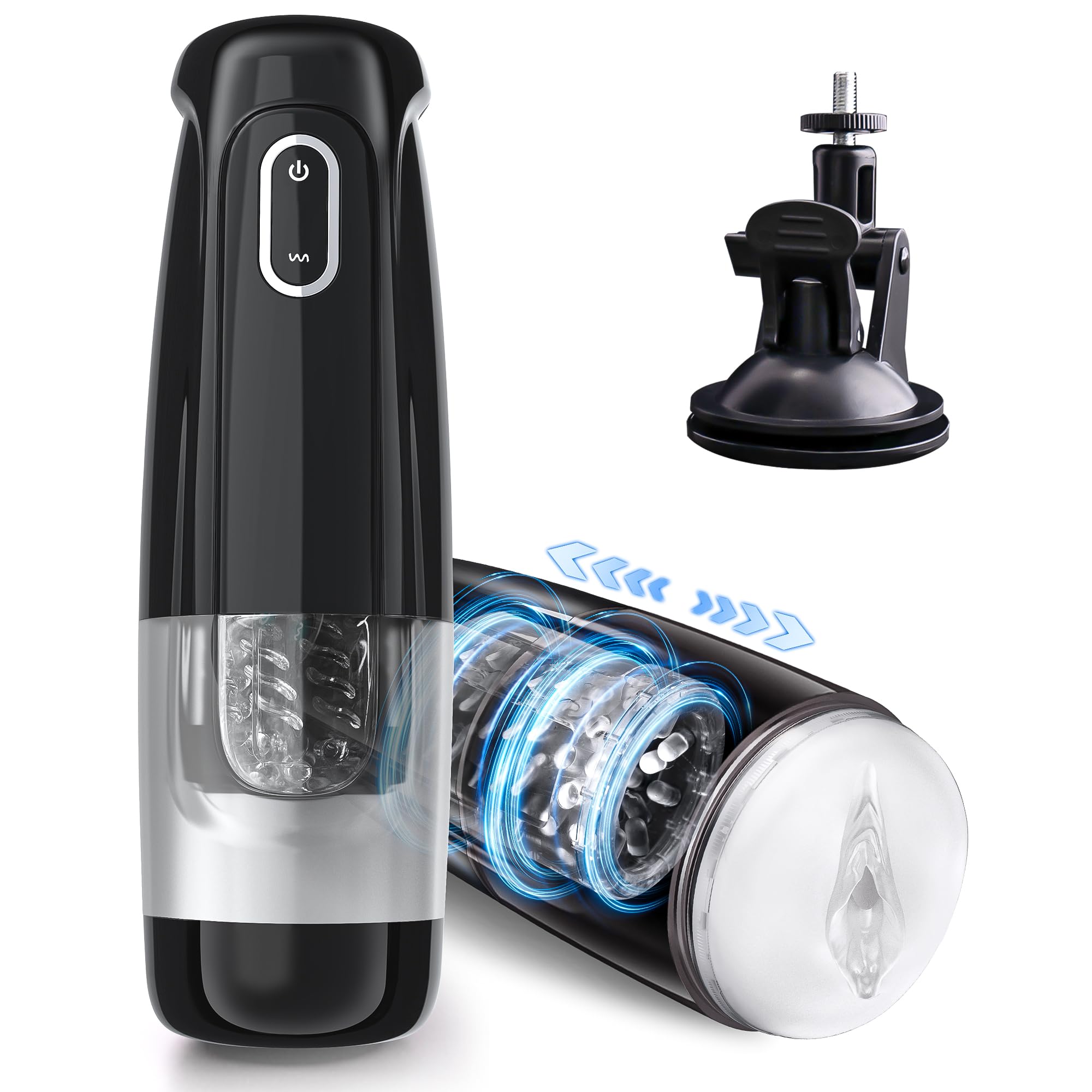 Amazon.com: Automatic Male Masturbator – Hands-Free Sex Machine with 10  Thrusting & 10 Rotating Modes, Pocket Pussy Style Male Sex Toy for Men,  Transparent 3D Textured Sleeve, Adult Toys Male Stroker Device :