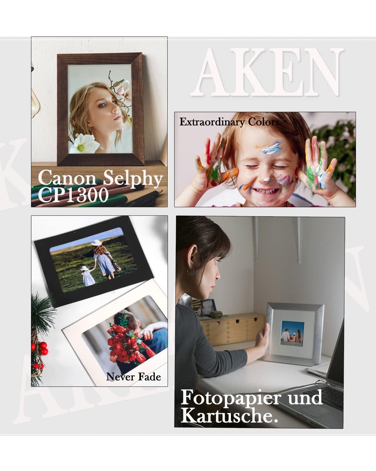 Canon Selphy CP1300 Papier Photo Cartouche Compatible KP-108IN 3115B001 108 Feuilles 100x148mm