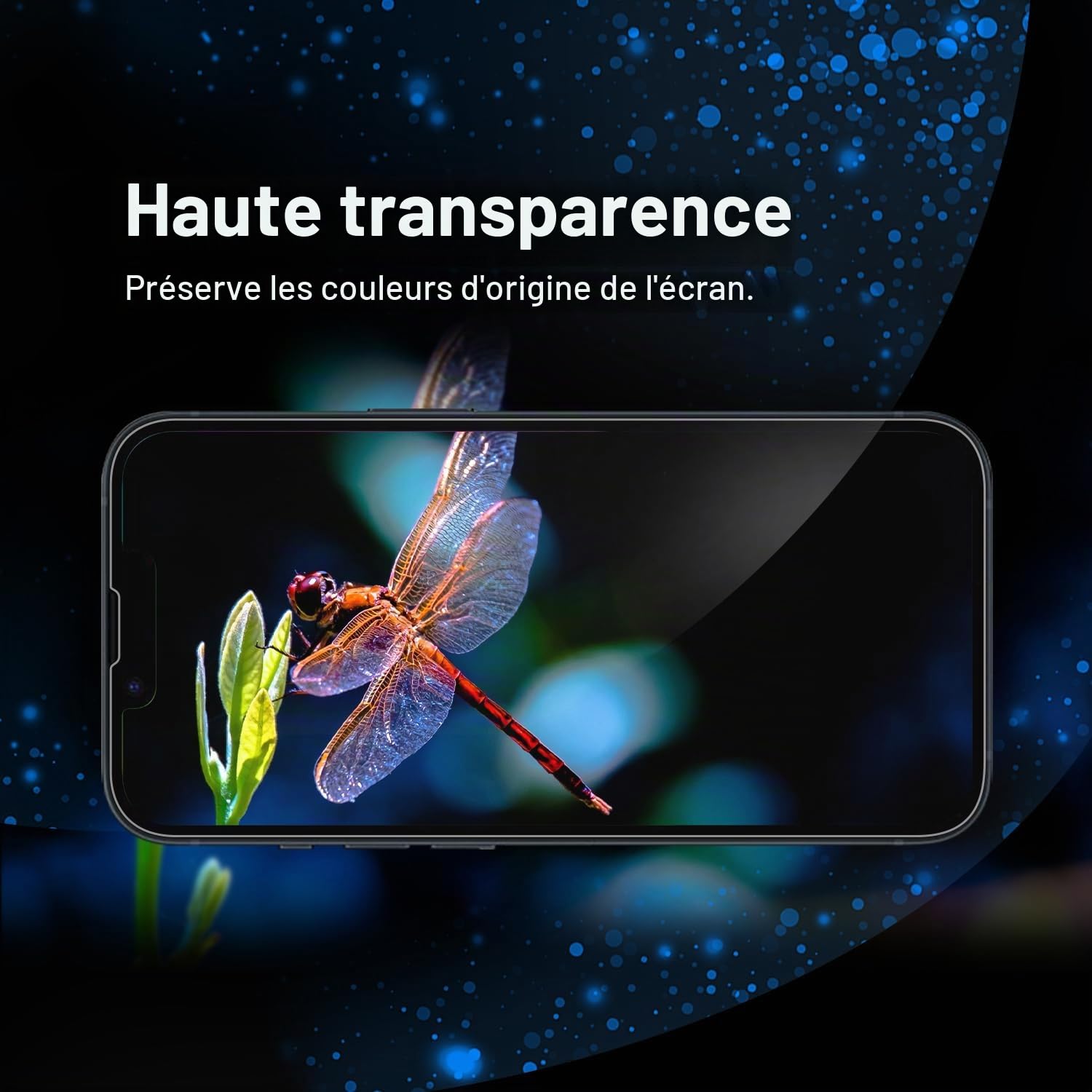 Tentoki Verre Trempé pour iPhone 16e, iPhone 13/13 Pro/iPhone 14 (6,1 Pouces), vitre Protection ecran [lot de 2] -Sans Bulles, Couverture Complète, Anti Rayures, Dureté 9H
