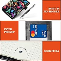 Vista 5 de Juego de 4 soportes para bloc de notas de tamaño de bolsillo, de piel sintética, mini bloc de notas con 2 bloc de notas pequeños y lápiz capacitivo