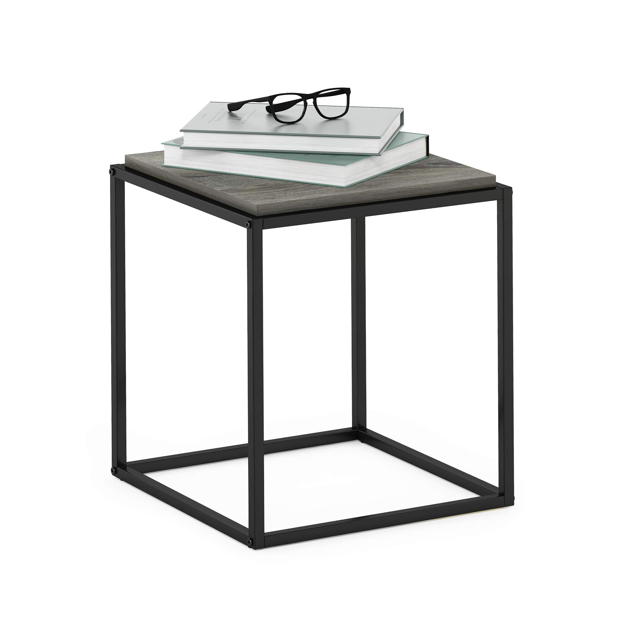 Furinno Moretti Modern Lifestyle Stackable Shelf, 1-Tier, French Oak Grey