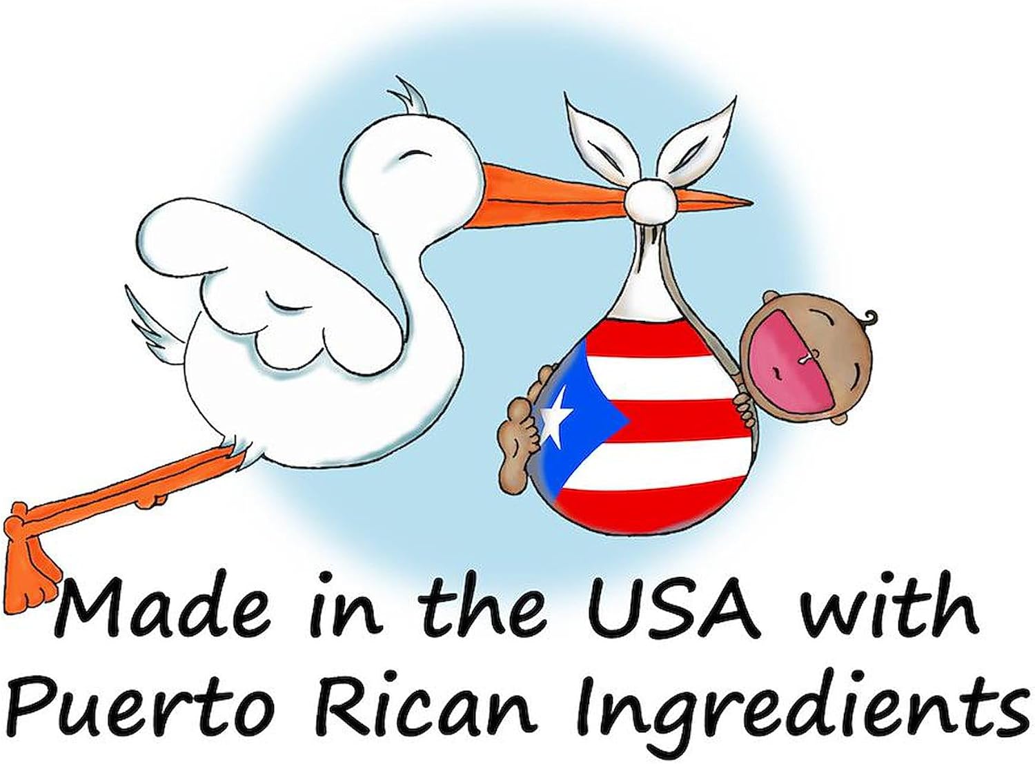 CafePress Stork Baby Puerto Rico USA Large Mug 15 oz (444 ml) Ceramic Coffee Mug