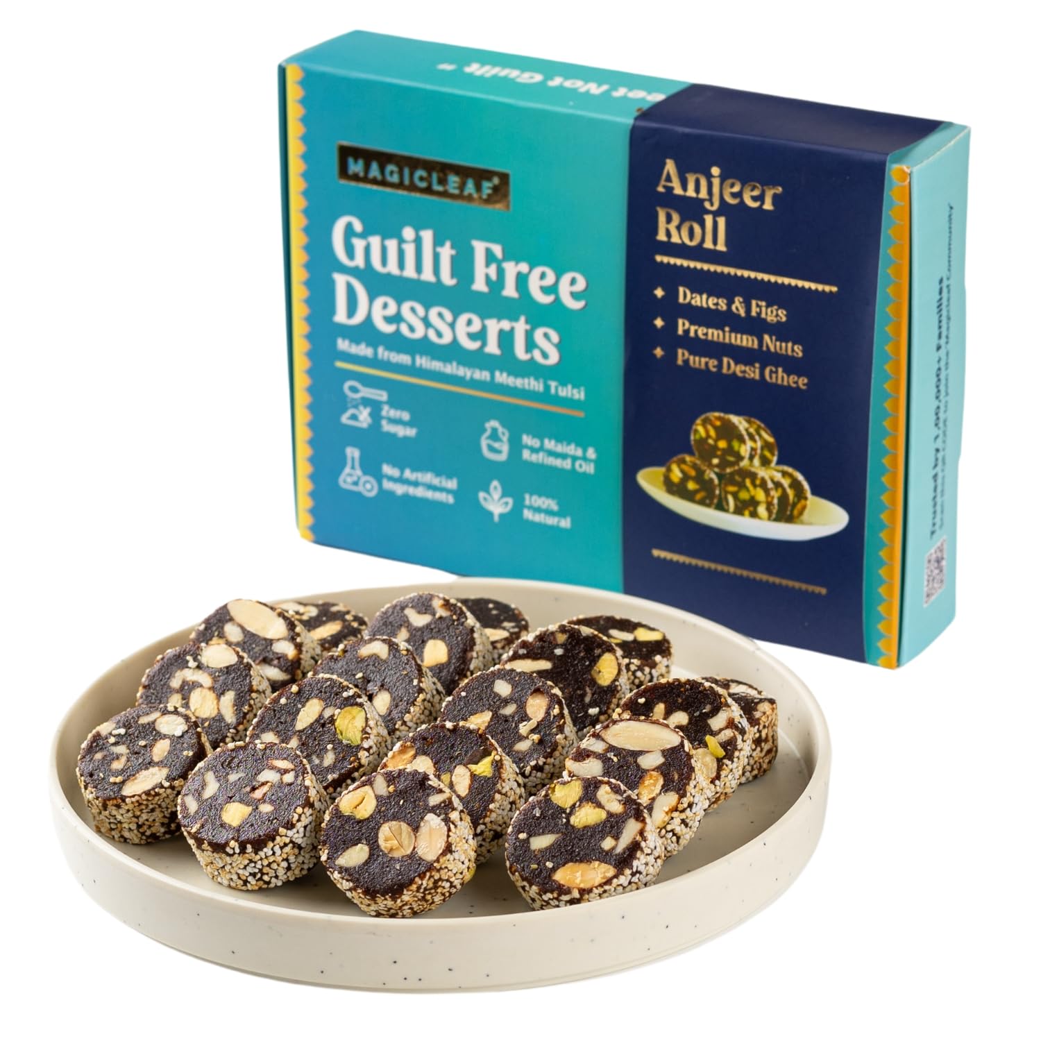 See full amazon price history chart for Magic Leaf Sugar Free Anjeer Roll Dessert - 200 gm, 100% Natural Freshly Made Mithai Figs Roll Sweetened With Stevia Extract, No Added Sugar & Preservatives Free Magic Leaf Sugar Free Anjeer Roll Dessert - 200 gm, 100% Natural Freshly Made Mithai Figs Roll Sweetened With Stevia Extract, No Added Sugar & Preservatives Free (B0C7VV7TH4) Amazon Price History, Amazon Price Tracker