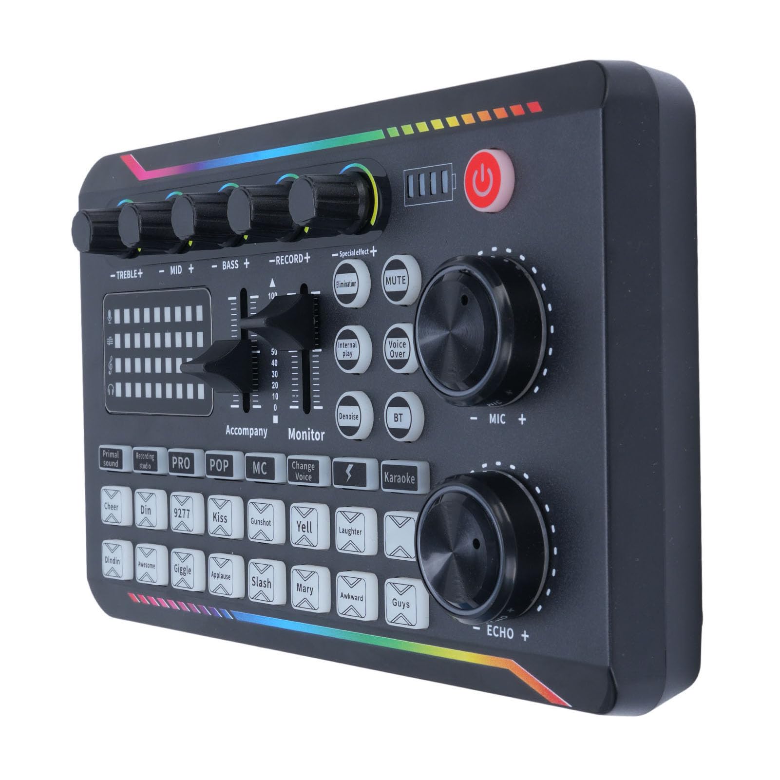 Scheda Audio Live Mixer con Effetti DJ, Cambiavoce e 16 Effetti Sonori per Karaoke, Streaming, Podcast, Registrazione, Gaming, Studio