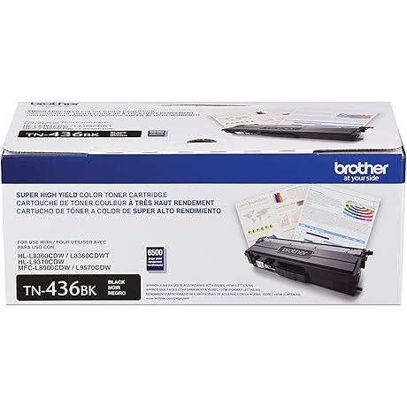 Brother TN-436BK Super High-Yield: Impeccable Prints for Unmatched Efficiency
