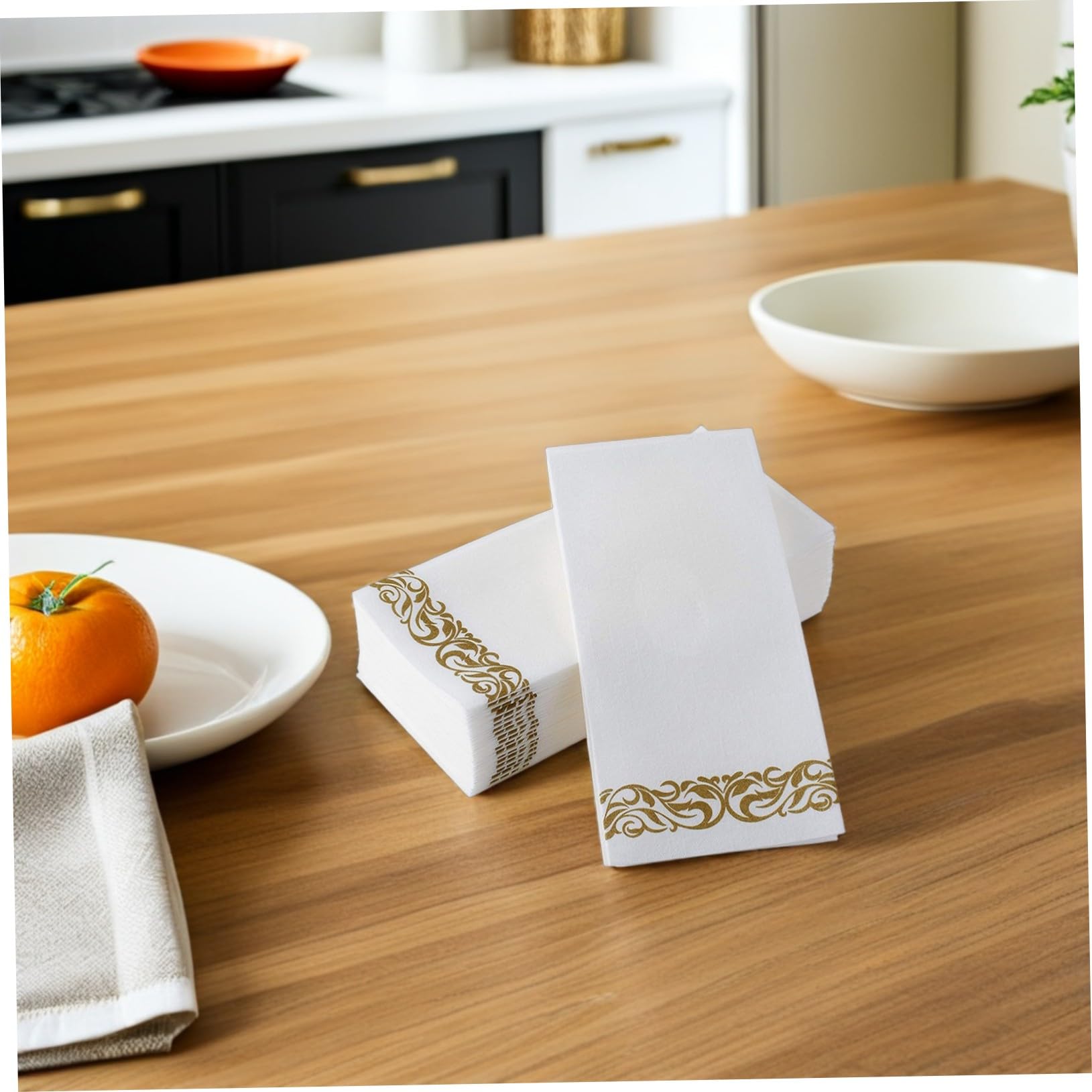 75stücke Servietten mit Aufdruck Einzeln Gefaltet für Teepartys und Formelle Abendessen Einwegpapierservietten
