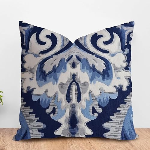 ArogGeld Fundas de almohada decorativas Kilim turco Ikat, estilo bohemio, estilo morisco, asiático, escénico, elegante, chinoiserie, para sofá, 22 x