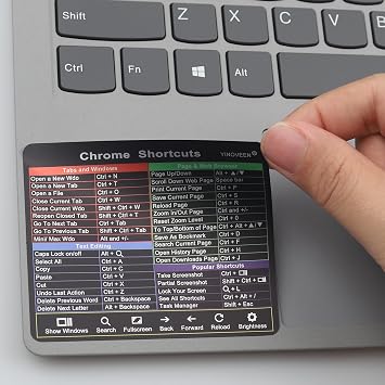 YINOVEEN 2PACK Shortcuts Sticker for Chromebook 3 1/8 x 2 5/8 Inch, for 11.6-15.6" Chromebook Accessories Sticker