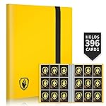 Fabmaker Premium Binder: 396-Pocket Capacity, Two-Way Loading, Fits MTG, TCG & Collector Cards - Yellow