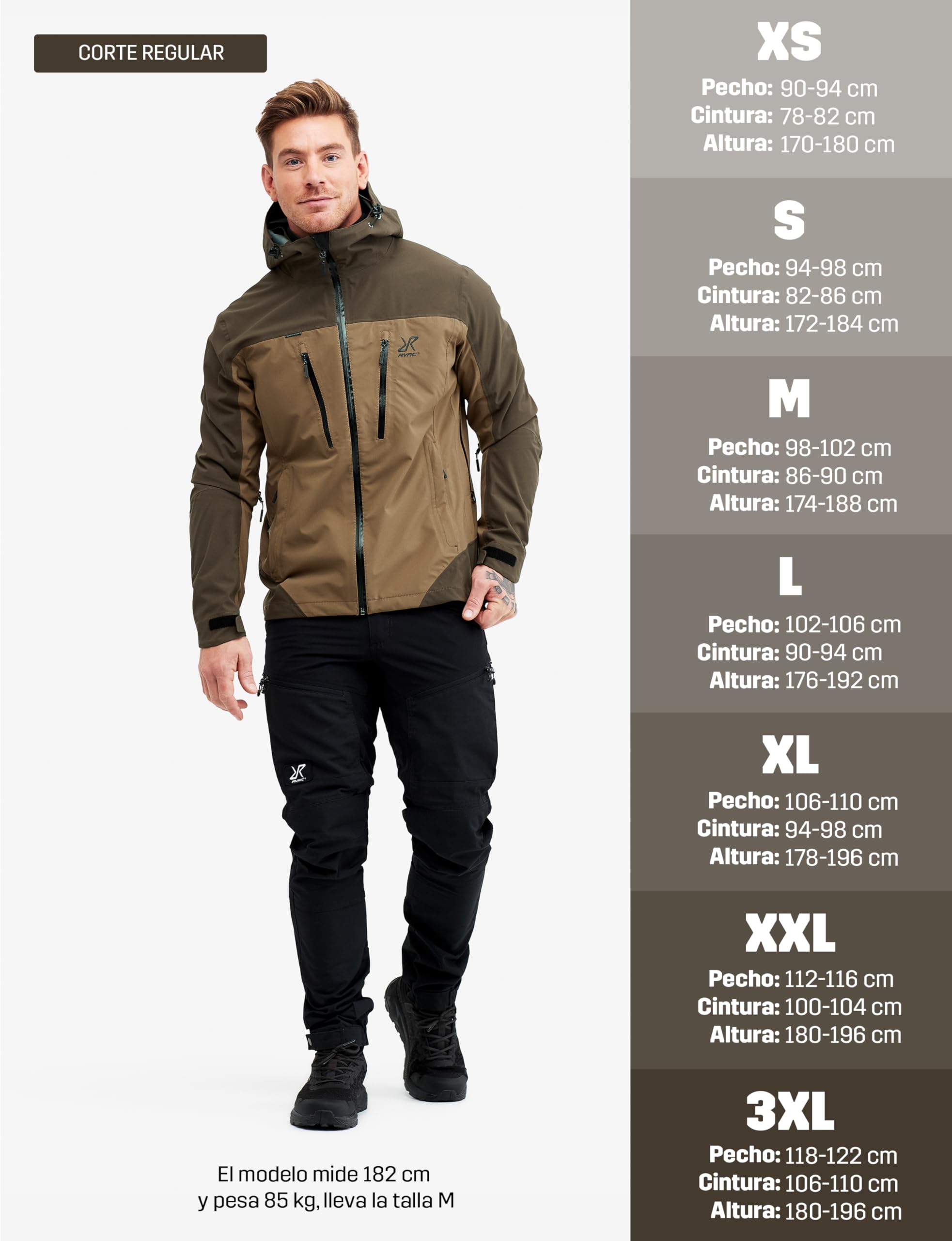 RevolutionRace Silence Proshell 3L Jacket para Hombre, Chaqueta Impermeable