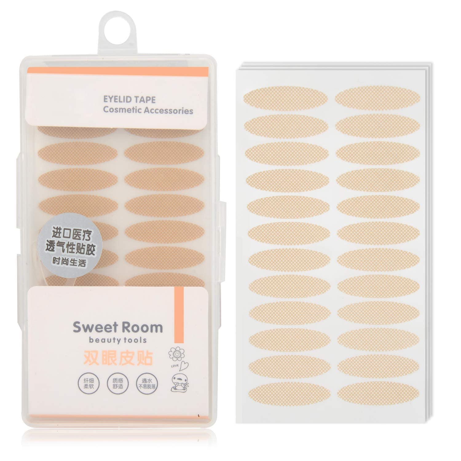 Breathable Single Side Sticky Double Eyelid Tape Paste Stickers Medical Grade Latex Free Eyelid Lift Tapes Perfect for Hooded, Droopy or Mono-eyelids (wide)