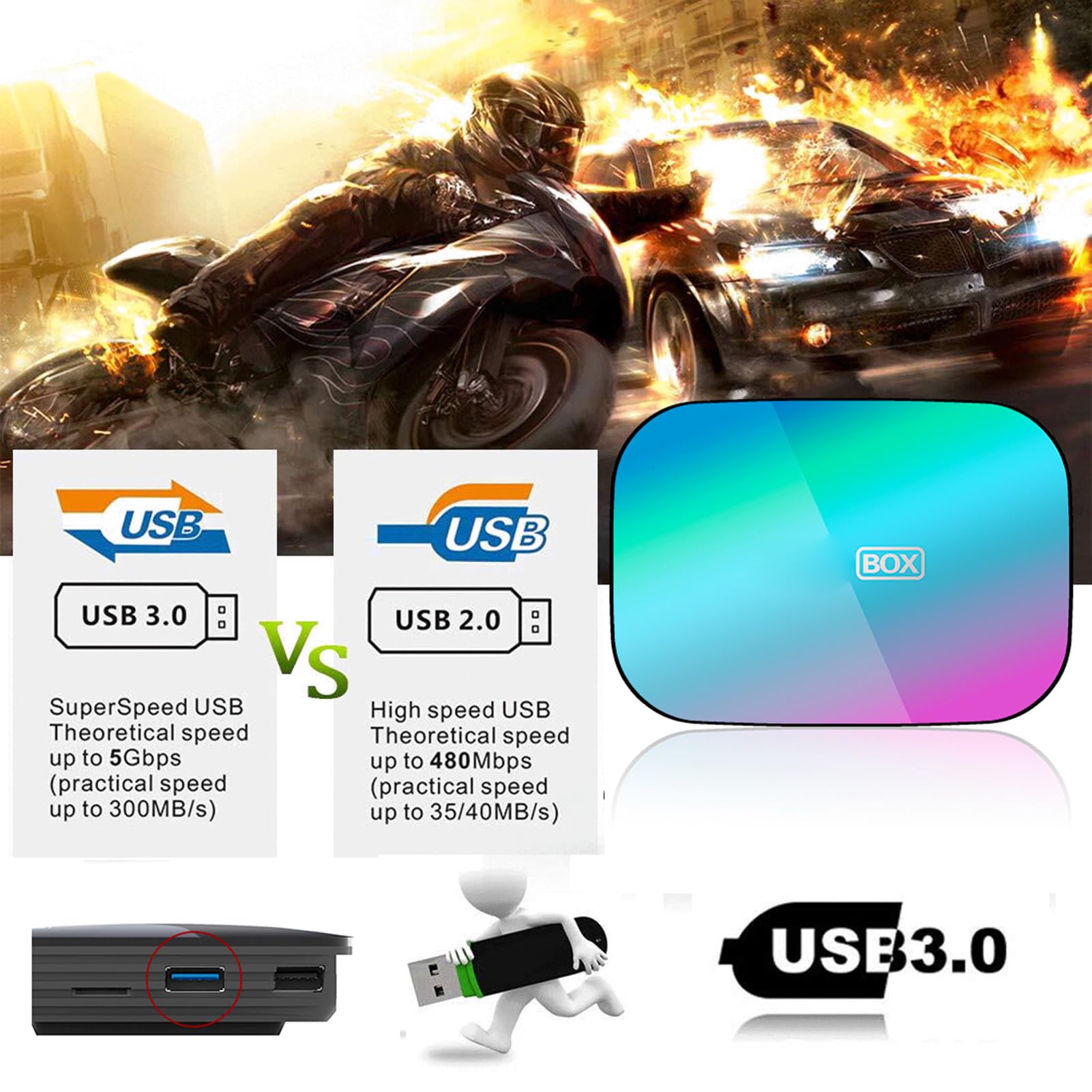 Android TV Box 4GB RAM 8K Lettore Multimediale in Streaming, Dual Band 2.4G 5G WiFi Gigabit Ethernet S905X3 Quad Core Set Top Box, Smart TV per Home Theater (4+128G Spina europea)