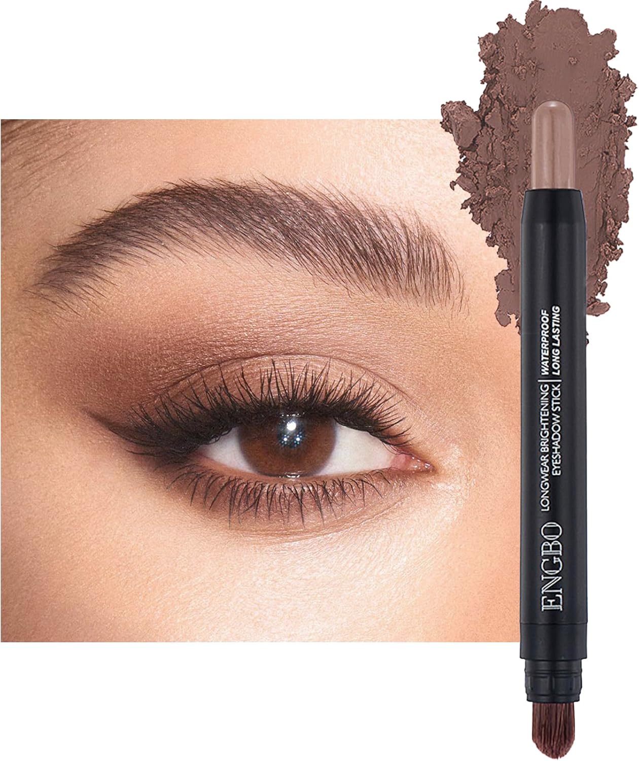 Eyeshadow Stick Brown, Cream Matte Eye Shadow DualEnded Nude