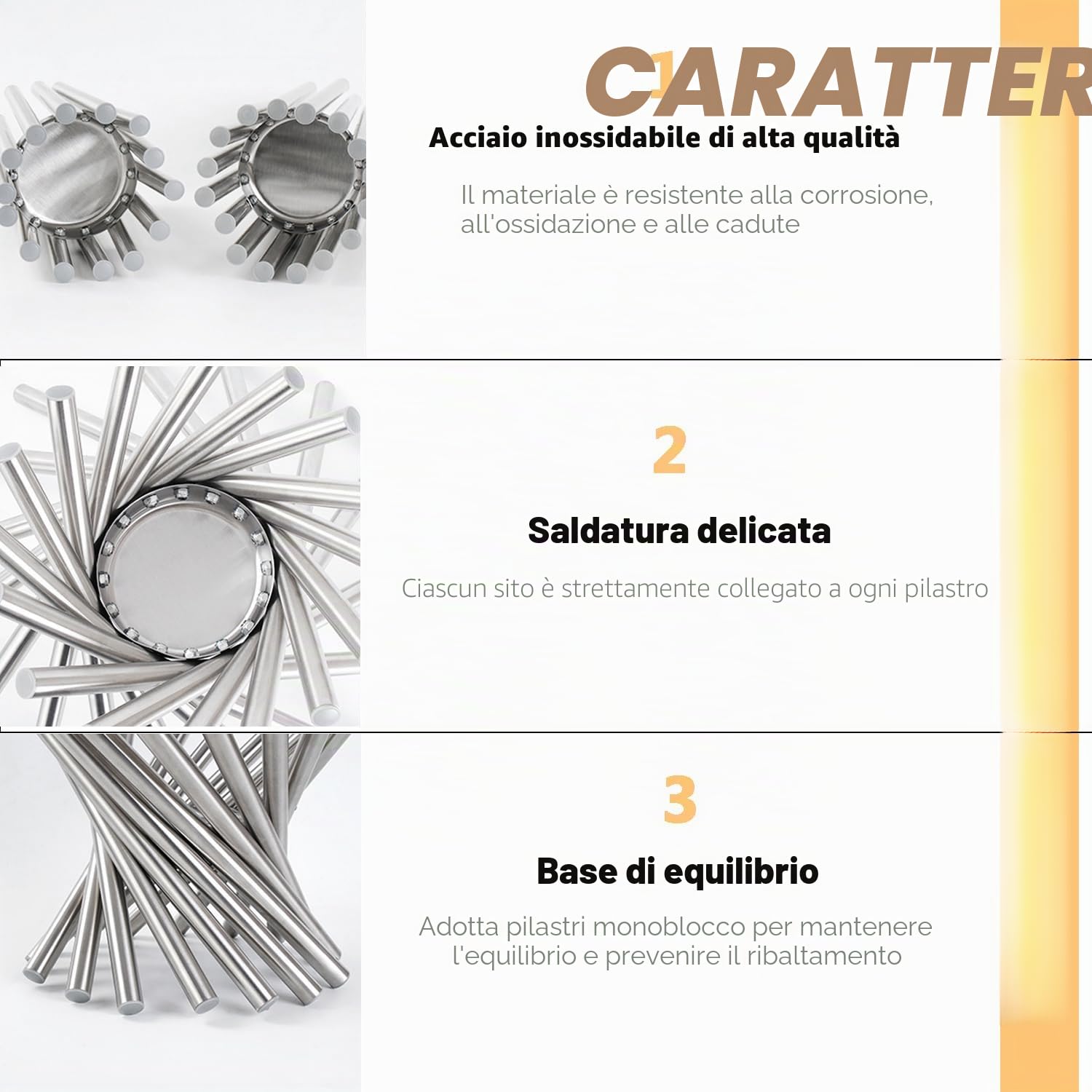 Ciotola per Frutta per Bancone Della Cucina, Grande Cesto di Frutta Morden Supporto per Tavolo Centrotavola Ciotole Decorative per Frutta in Acciaio Inox Supporto per Frutta Creativo Decorazione