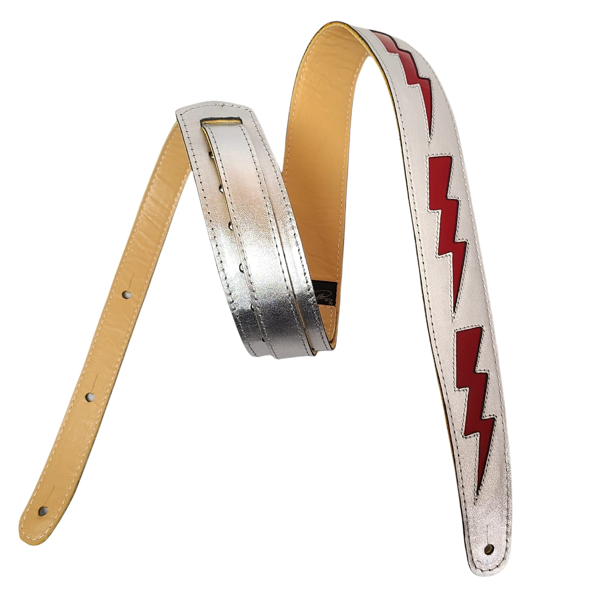 Amazon.com: Henry Heller Guitar Strap (HPDB-SR), Silver Red