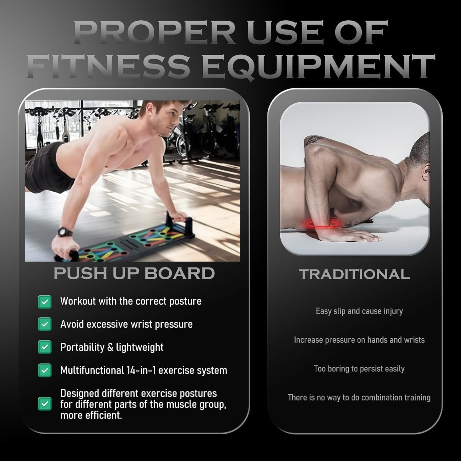 12 in 1 Panca per Flessioni, Attrezzatura Fitness Multifunzionale per Allenamento Completo del Corpo, Impugnature Efficaci per Flessioni e Sviluppo Muscolare