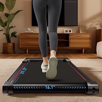 Portable Treadmills for Home,Compact Under Desk Treadmill with Remote,2-in-1 Walking Pad & Running Treadmill with LED Display,Walking Treadmill Under Desk for Office, 2.5 HP,Quiet Brushless