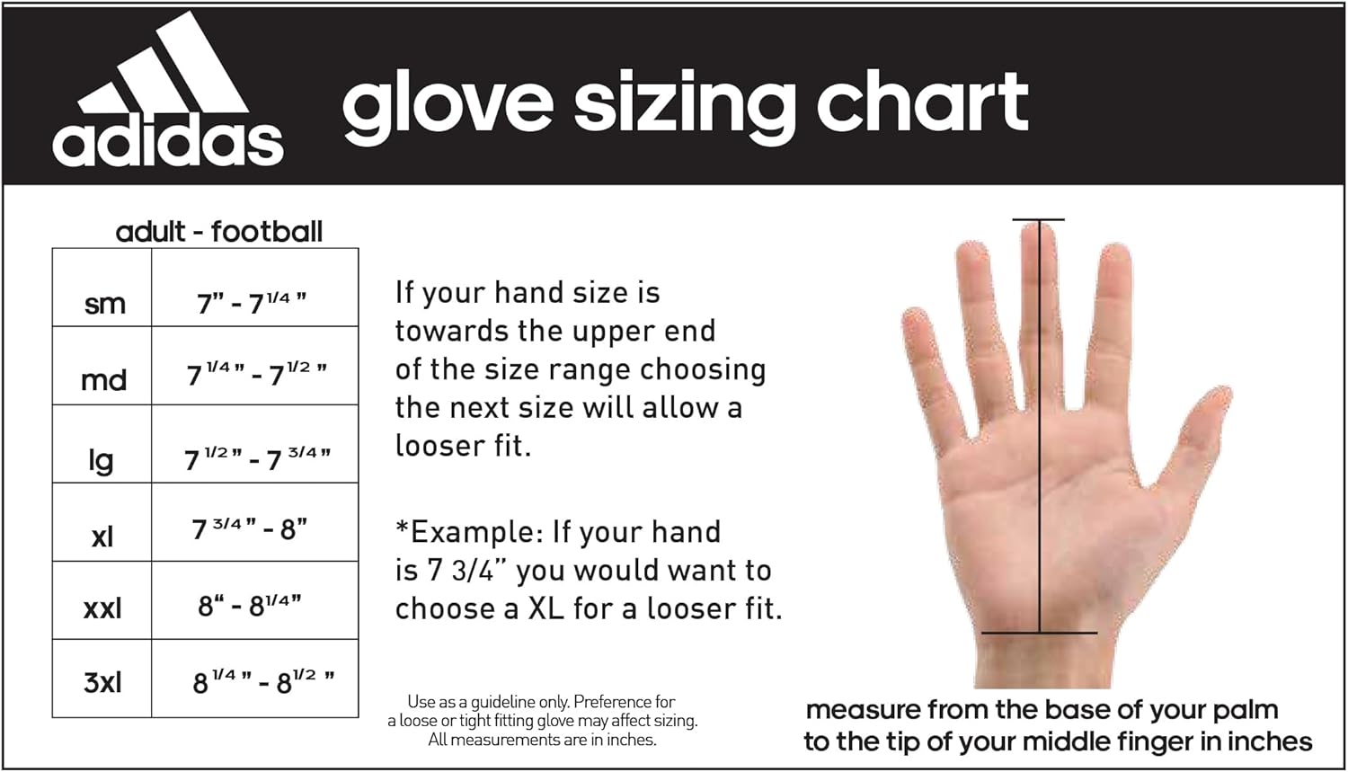 adidas Scorch Destroy 3 フルフィンガー大人用ラインマンズグローブ、ホワイト/ブラック、複数のサイズと色。