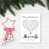 UUEFKTN Romantic Merry Christmas Card Gift – Romantic Christmas card for partners