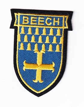 Beechcraft Blue and Shield Patch, 3 in, Embroidered, Sew On, Officially Licensed