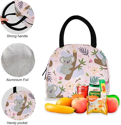 Miniatura 4 de Skeletal Dancer Set Mochila impermeable Cooler Backback, Mochila para niñas con lonchera, bolsas escolares para niños, Lindo koala