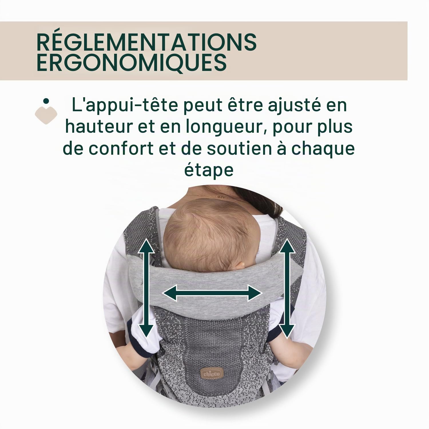 Chicco Airy Hip Fit Porte-bébé Ergonomique 3-en-1, Tissu Respirant, Support de Base Amovible pour Répartition du Poids,Positions Multiples : Face à la Maman, Face à l’Extérieur et Sac à Dos,0-15 kg