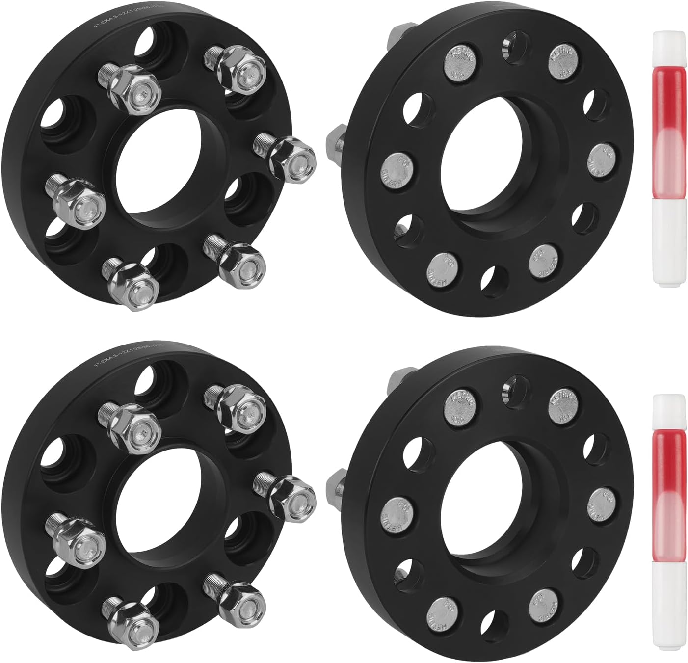KAX 6x4.5 Wheel Spacers for Frontier, 1 inch Hub Centric 6 Lug Wheel Spacers for Frontier, Pathfinder, Armada, Xterra, Equator,with M12x1.25 Studs and 66.1mm Hub Bore,4 Pcs