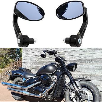 One Pair of Motorcycle Mirror Handlebar End Mirror Handlebar Mirror Rear View Mirror 7/8 inches 22 mm