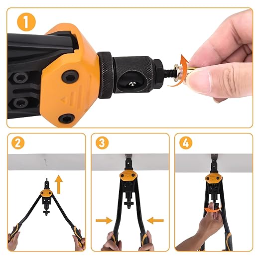 Kit de herramienta para tuercas remachables VIGRUE 16" con 300 piezas miniatura 7