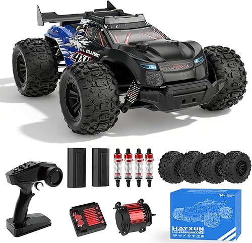 Coche RC 4WD a escala 116 para adultos, camión de control remoto todo terreno de 40 KMH - Vehículo eléctrico de alta velocidad de 2.4 GHz con 2