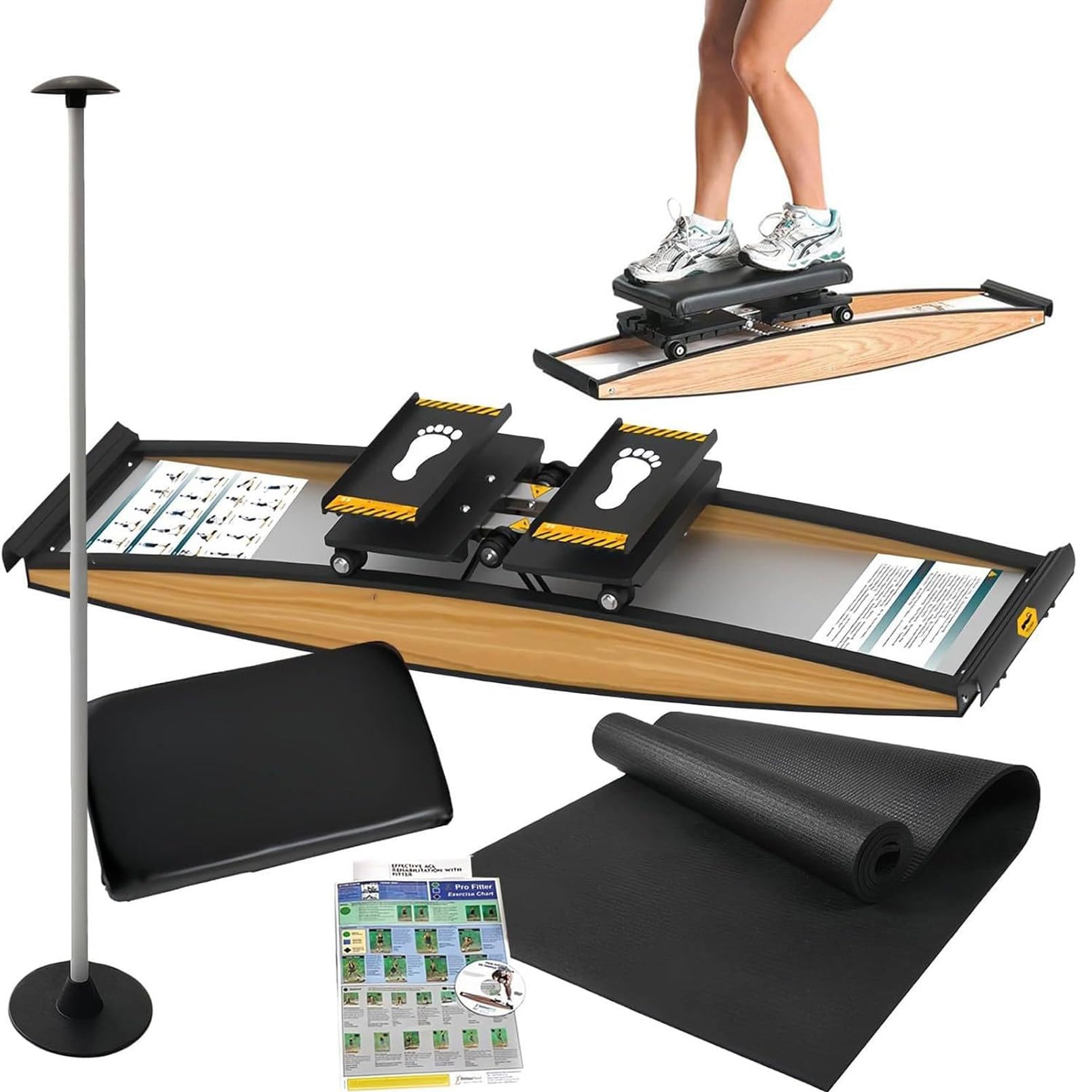 Macchina per Allenamento Sci, Macchina per Altalena, Macchina per Simulazione Sci Indoor, capacità di carico 150 kg, utilizzata per Surf, Sci e Allenamento di Hockey.