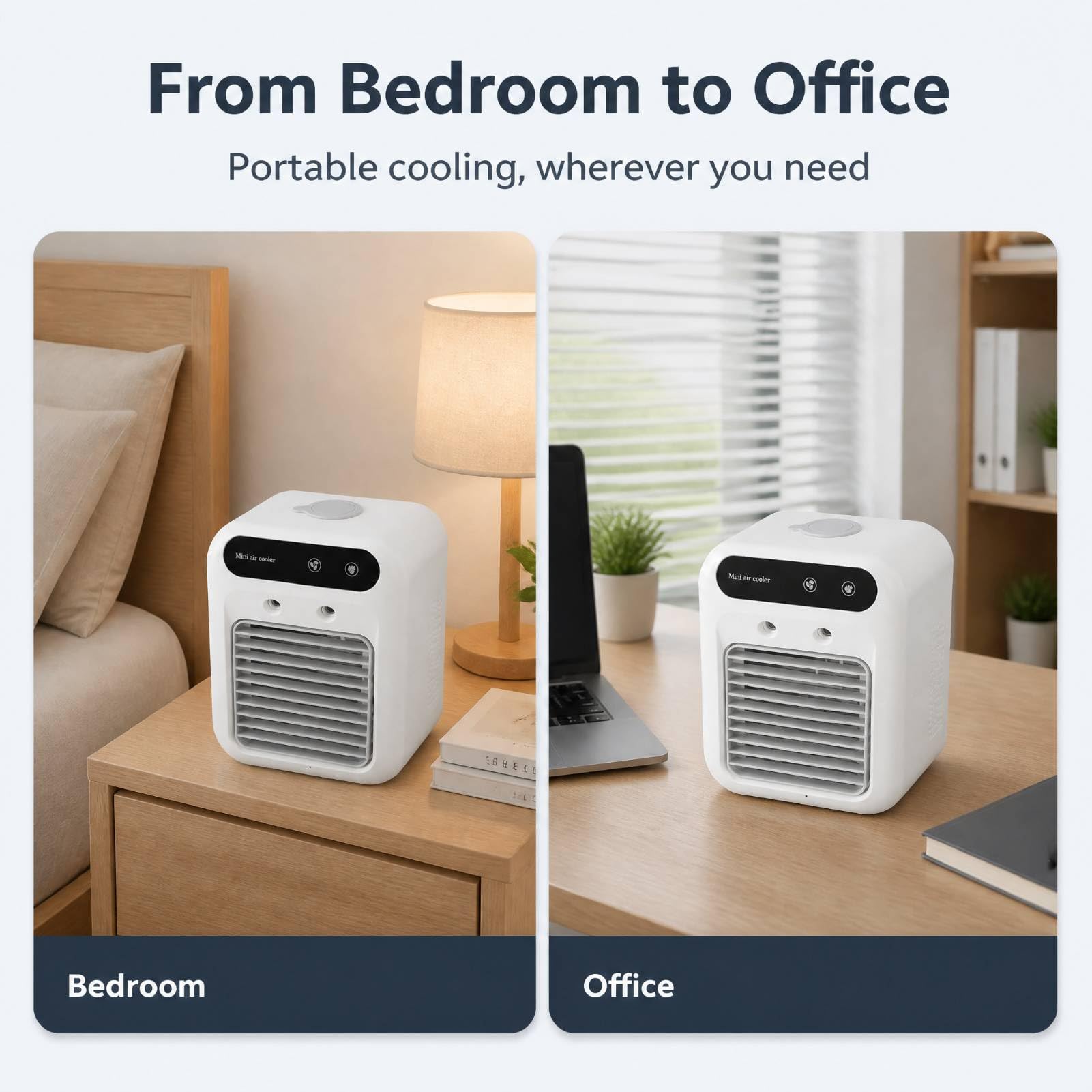 Condizionatore Portatile Raffreddamento Efficiente Design Compatto per Casa, Ufficio, Viaggi, Campeggio, Serbatoio Dell'acqua da 500 Ml, Ventola CA per Piccole Stanze