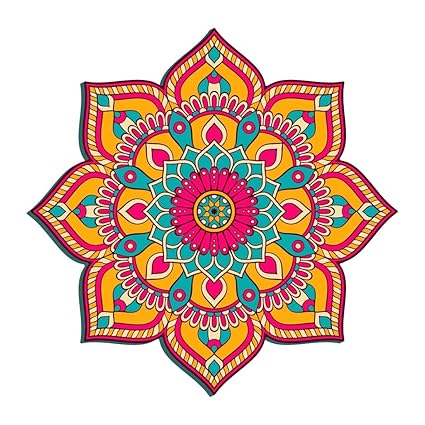 Goofy Shop Mandala Colorful Wooden Wall Decor Printed and Lamination Home Decorative Item for Home and Office Decor 18Inch(45CM)