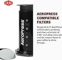 Vista 6 de Able DISCO (fino) para Aeropress: el filtro de café de acero inoxidable reutilizable original, fabricado en EE. UU