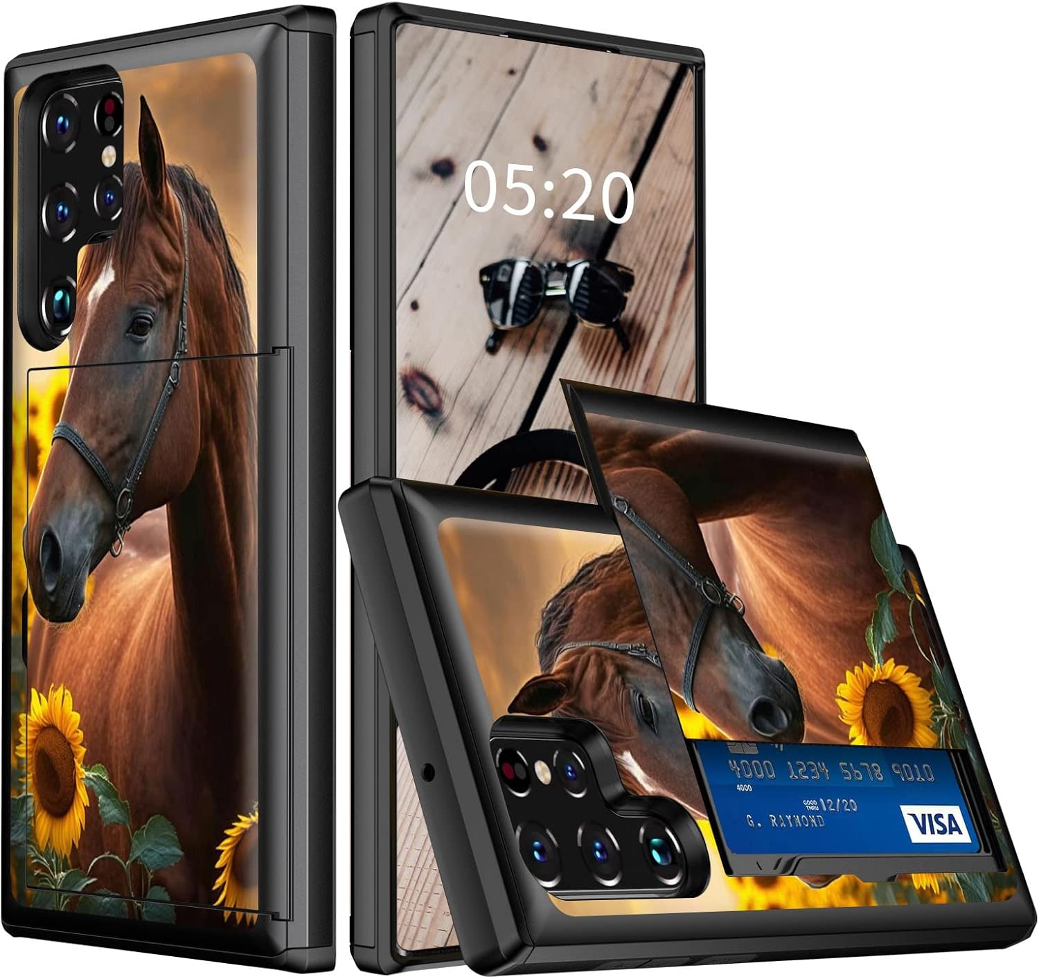 RAUEDWDJS for Samsung Galaxy S22 Ultra 5G Wallet Case