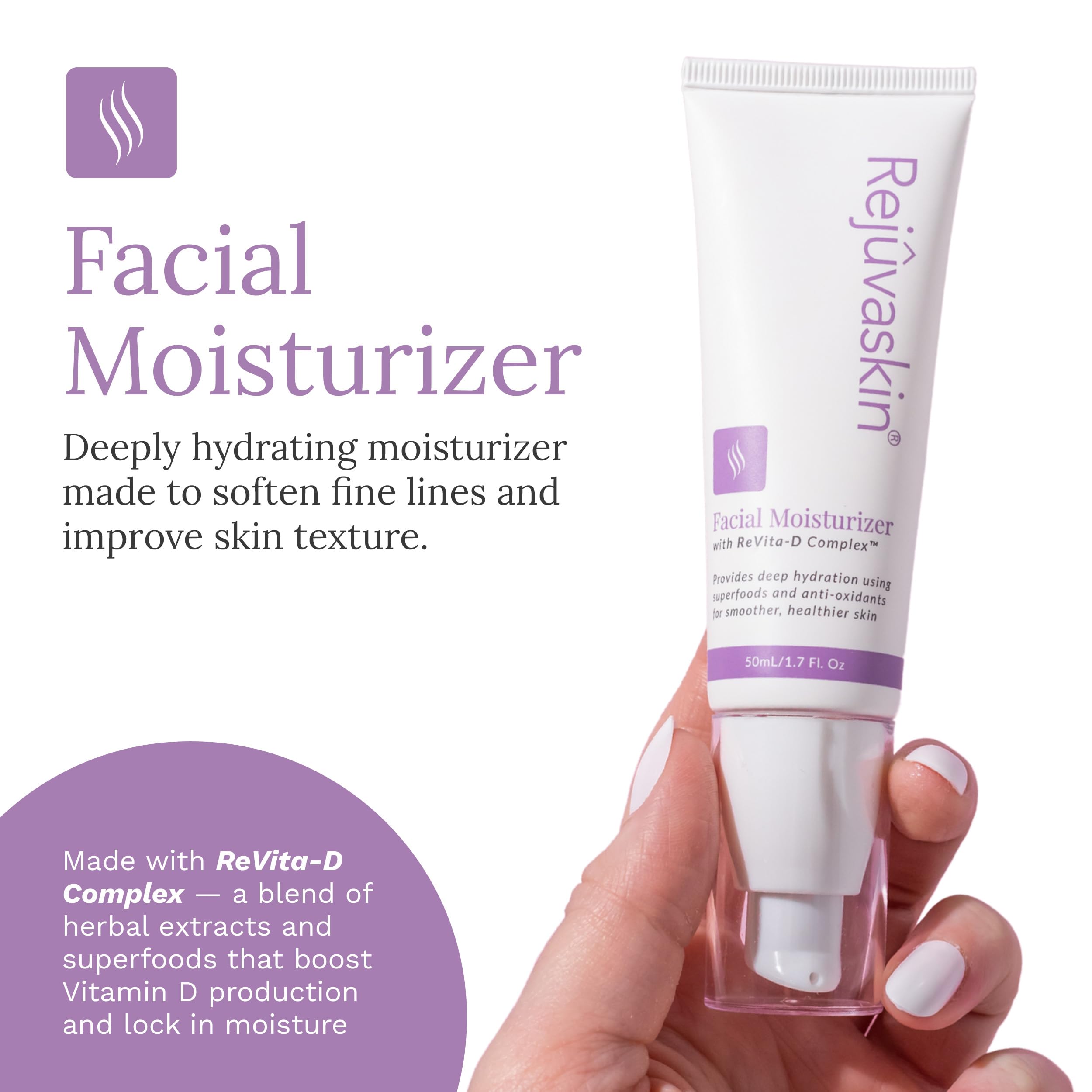 Amazon.com: Rejuvaskin Facial Moisturizer With Revita-D Complex