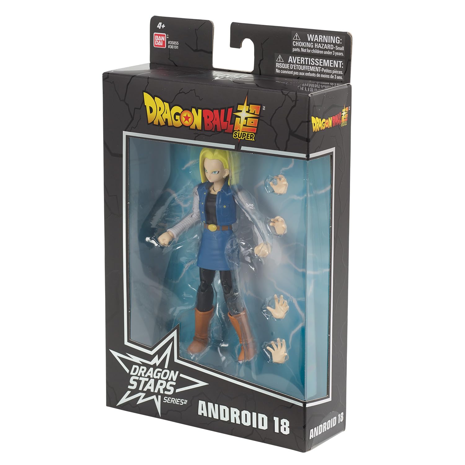 BANDAI - Dragon Ball Super - Figur Dragon Stars 17 cm - Android 18 - Offizielle Dragon Ball Lizenz - Bewegliche C-18 Cyborg Figur - Spielzeug für Kinder ab 4 Jahren - Actionfigur - 36191